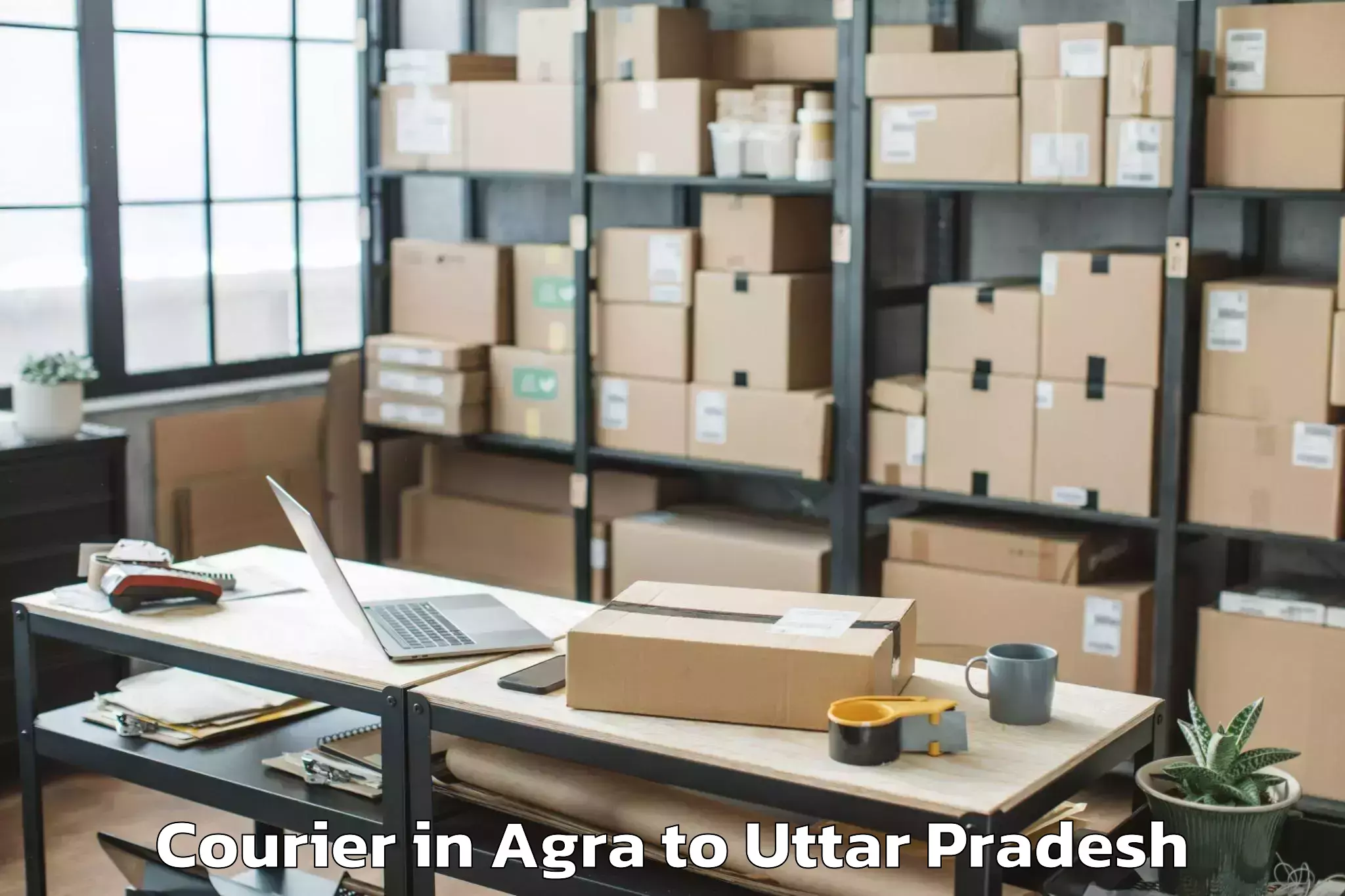 Affordable Agra to Gahmar Courier